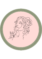 Femme dessinée sur fond rose